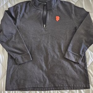 Fanatics Gray Quarter-Zip Pullover with Orange SF Logo